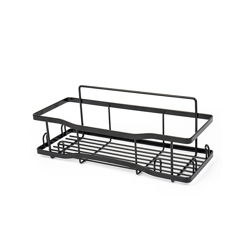 Coș de depozitare din sârmă metalică montat pe perete pentru bucătărie și baie