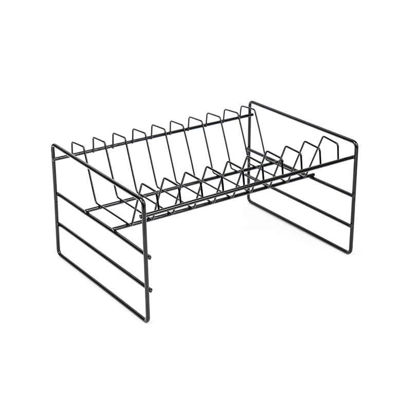 Suport de depozitare pentru chiuvetă multifuncțional negru pentru ustensile