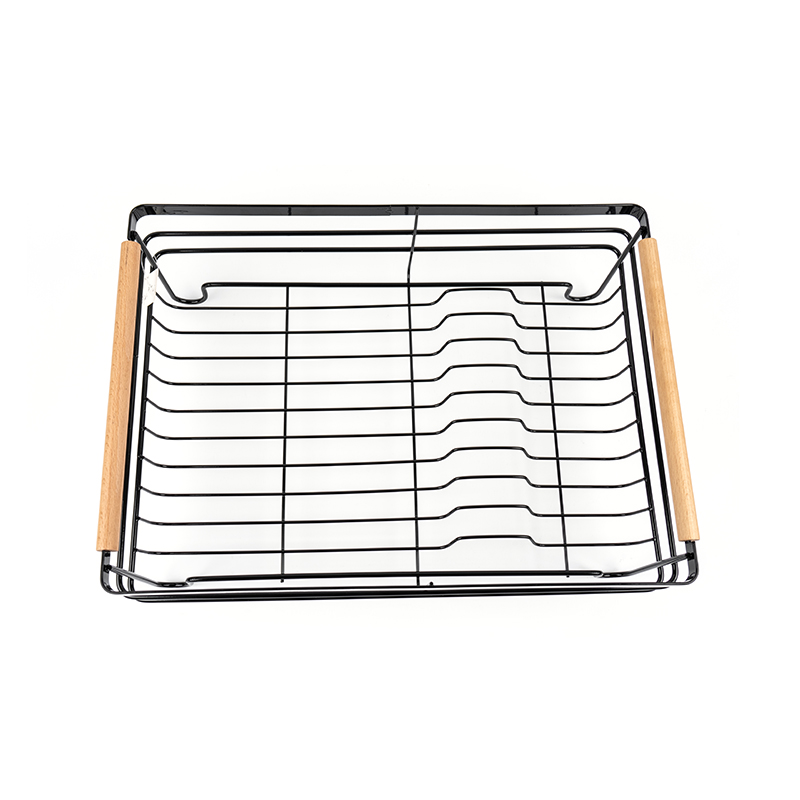 Suport metalic pentru uscare vase cu mânere din lemn