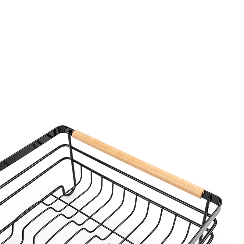 Suport metalic pentru uscare vase cu mânere din lemn