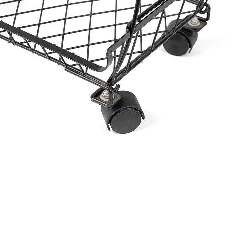 Coș cu fructe și legume stivuibile pe 4 niveluri cu roți de rulare