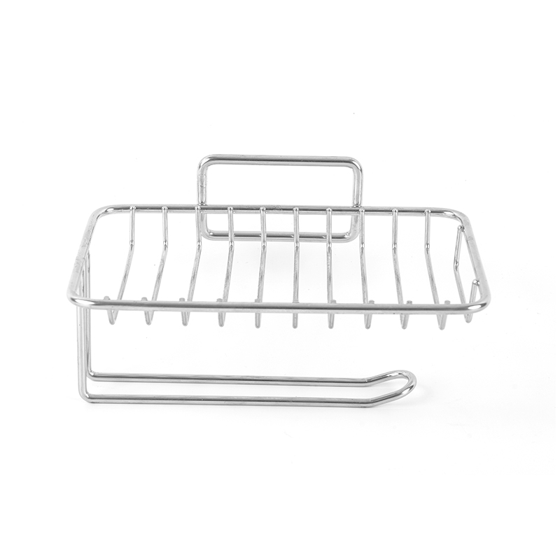 Vasă de săpun din ceramică cu auto-drenare și suport din oțel inoxidabil