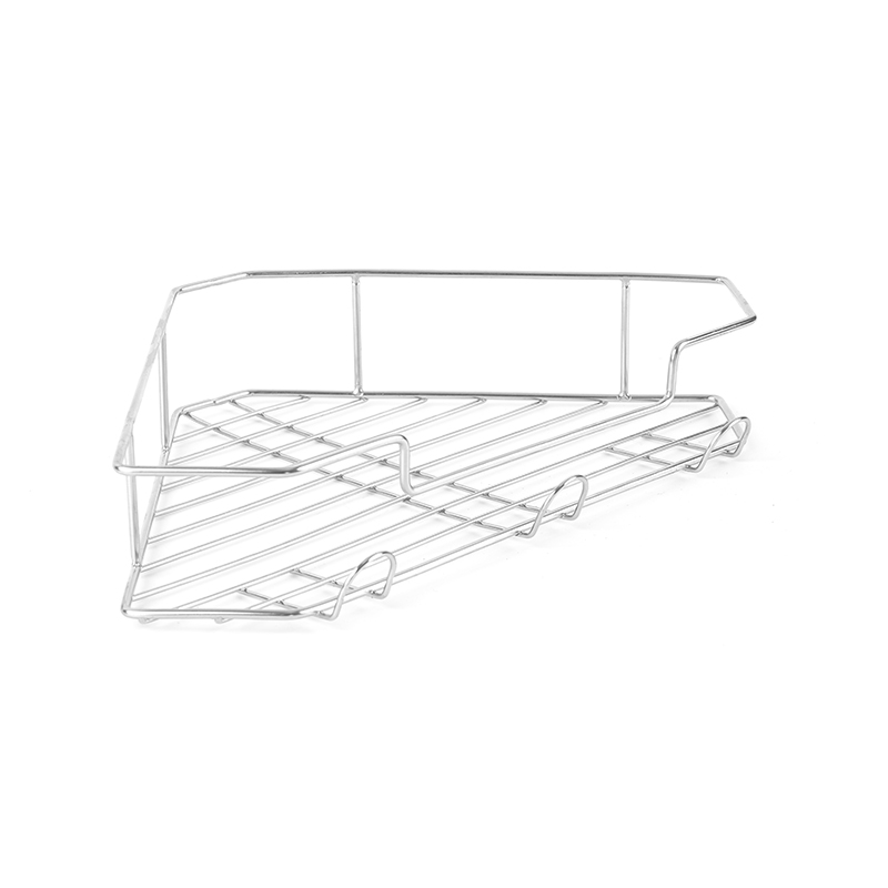 Raft de colț pentru duș, din oțel inoxidabil 304, montat pe perete