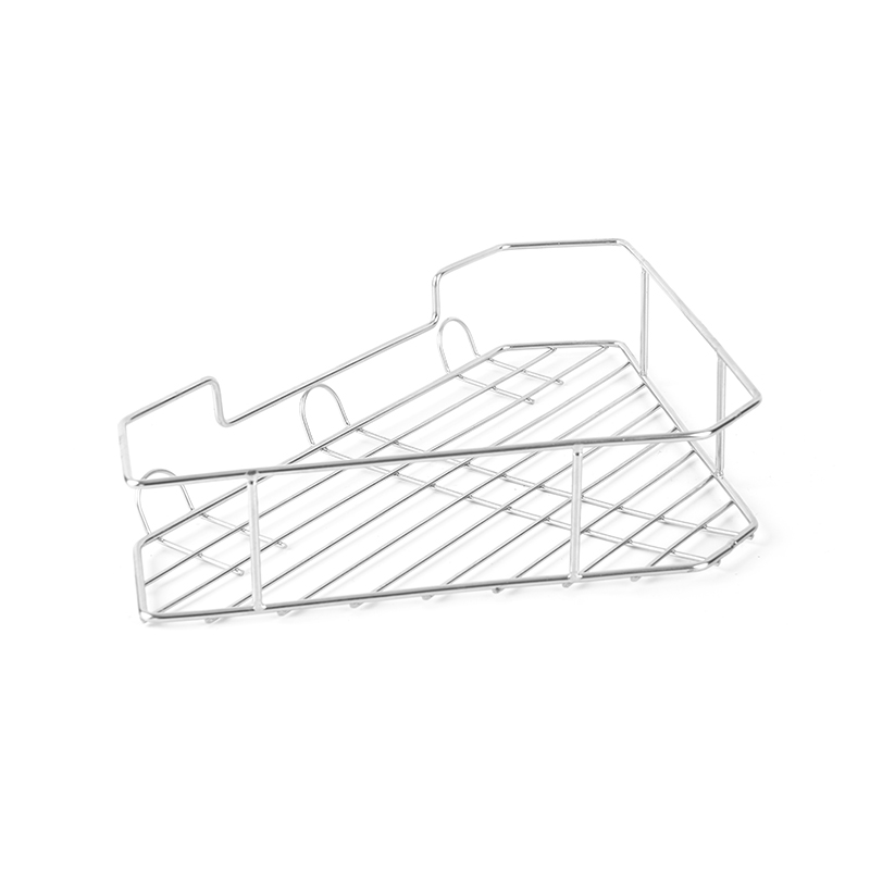 Raft de colț pentru duș, din oțel inoxidabil 304, montat pe perete