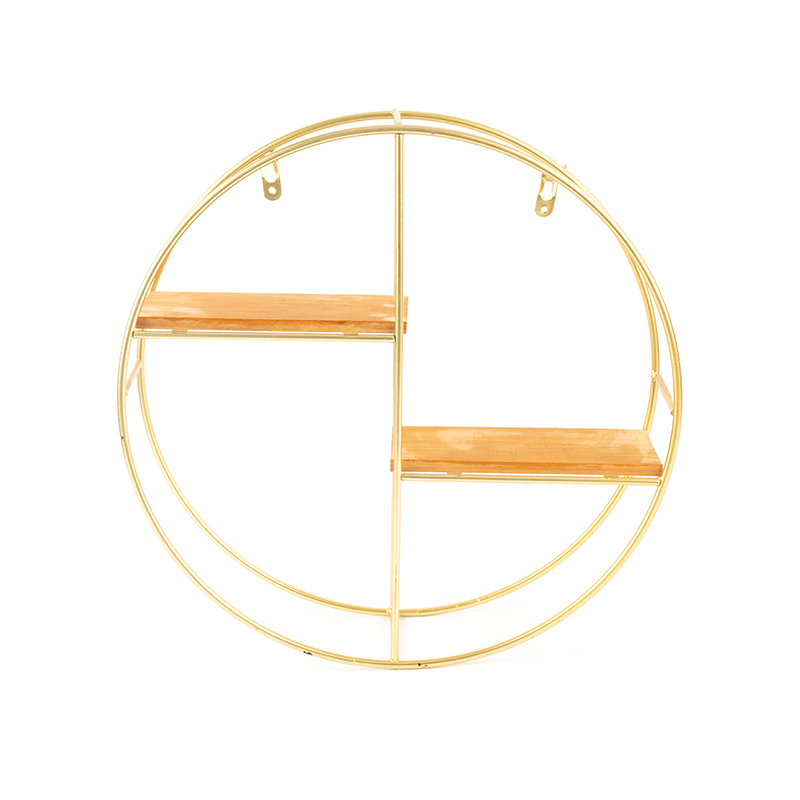 Raft de perete rotund auriu